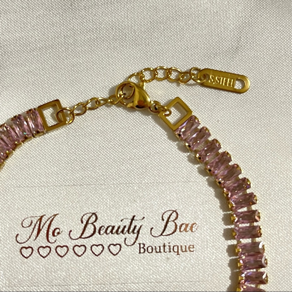 Pink Crystal Bracelet - Picture 2 of 6